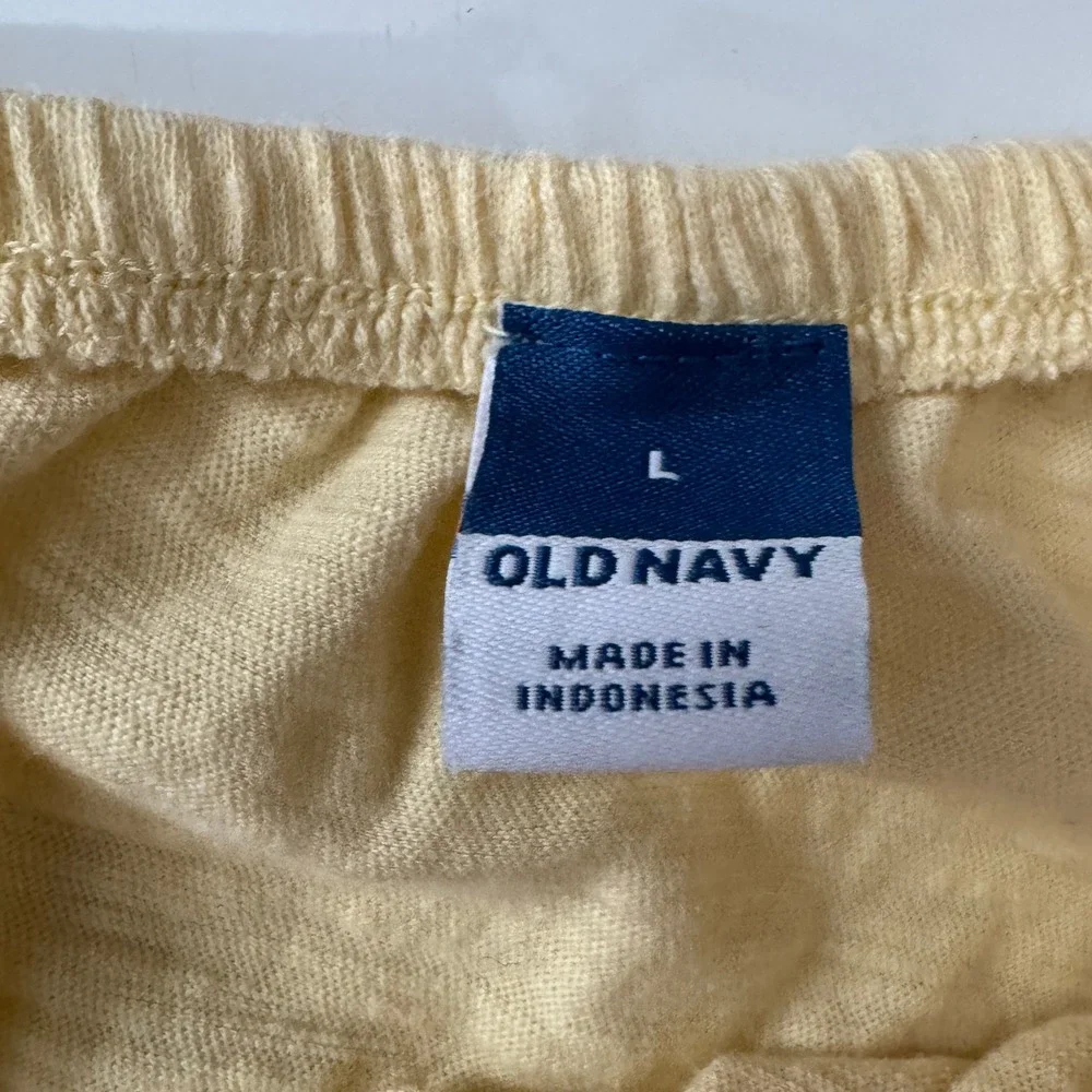 Old‎ Navy Yellow Puff Sleeve Square Neck Top Size Large